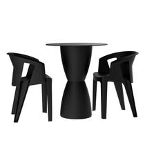 Conjunto para Jardim 2 Cadeiras e 1 Mesa Orla Preto Conjunto para Jardim 2 Cadeiras e 1 Mesa Orla Preto