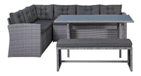 Conjunto Para Jardim - Aço Rattan - 4 Peças - Maldivas Conjunto Para Jardim - Aço Rattan - 4 Peças - Maldivas