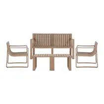 Conjunto Para Jardim com um Sofá, Duas Poltronas e Duas Mesas de Centro Verte Eco Conjunto Para Jardim com um Sofá, Duas Poltronas e Duas Mesas de Centro Verte Eco