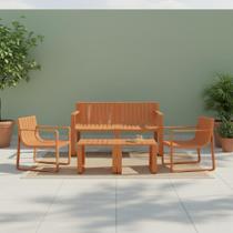 Conjunto Para Jardim com um Sofá, Duas Poltronas e Duas Mesas de Centro Verte Eco
