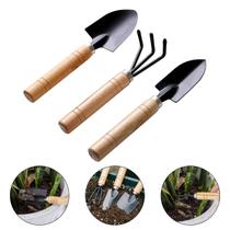 Conjunto Para Jardim Kit Com 3 Peças Para Hortas Plantas Ancinho Pás Conjunto Para Jardim Kit Com 3 Peças Para Hortas Plantas Ancinho Pás
