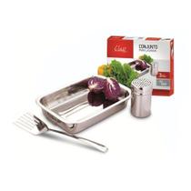 Conjunto para Lasanha em Inox 3 Peças 06 Class - Class home Conjunto para Lasanha em Inox 3 Peças 06 Class - Class home