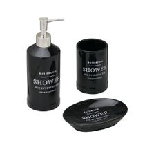 Conjunto para Lavabo 3 Peças Pure & Natural preto 21cm