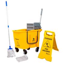 Conjunto para Limpeza Amarelo Standard com 6 Peças Bralimpia