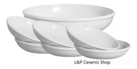 Conjunto para macarronada com 07 peças branco scalla