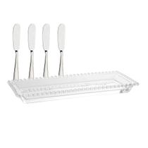 Conjunto Para Mesa Posta Com Travessa Retangular 30cm E Espátulas Inox Conjunto Para Mesa Posta Com Travessa Retangular 30cm E Espátulas Inox