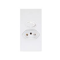 Conjunto para móveis com Interruptor Simples 3A 250V~+ Tomada 2P+T 10A Branca CM1-31 Margirius Conjunto para móveis com Interruptor Simples 3A 250V~+ Tomada 2P+T 10A Branca CM1-31 Margirius