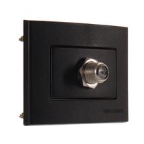 Conjunto para móveis com Tomada Para TV Coaxial Preta Acetinada Clean Margirius