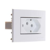 Conjunto para Moveis planejados de Tomada 2p+T 250v Branca 10a Clean Margirius Conjunto para Moveis planejados de Tomada 2p+T 250v Branca 10a Clean Margirius