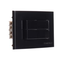 Conjunto para móveis planejados mdf Interruptor Duplo Paralelo Preto Sleek Margirius