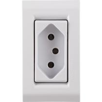 Conjunto para Movel 1 Tomada 2P T 10 A Tramontina Liz Branca