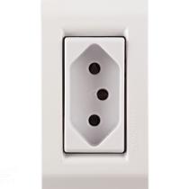 Conjunto para Móvel 1 Tomada 2P+T 20 A Tramontina Liz Branca Conjunto para Móvel 1 Tomada 2P+T 20 A Tramontina Liz Branca