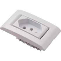 Conjunto para Movel 1 Tomada 2P T 20 A Tramontina Liz Branca Conjunto para Movel 1 Tomada 2P T 20 A Tramontina Liz Branca