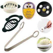 Conjunto para Ovos Cortador Timer e Pegador Cozinha Prana