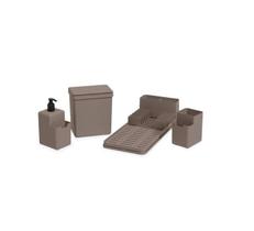 Conjunto Para Pia Single Brinox Organize 4 Peças Warm Gray