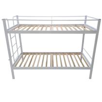 Conjunto para Quarto 1 Beliche e 1 Estante com Rodizios 2 Prateleiras Branco