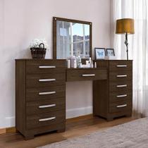 Conjunto para Quarto de Cômodas e Penteadeira Floratta Malbec Conjunto para Quarto de Cômodas e Penteadeira Floratta Malbec