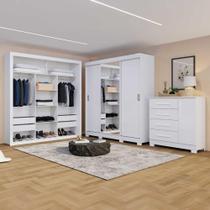 Conjunto Para Quarto Guarda Roupa Cômoda e Closet Amoudi Móveis Conjunto Para Quarto Guarda Roupa Cômoda e Closet Amoudi Móveis