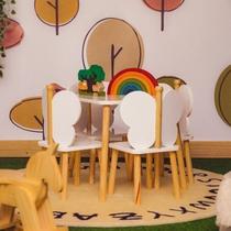 Conjunto para Quarto Infantil 1 Mesa 4 Cadeiras Hora de Brincar Divicar Conjunto para Quarto Infantil 1 Mesa 4 Cadeiras Hora de Brincar Divicar