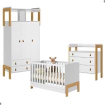 Conjunto para Quarto Infantil Esquel Branco Acetinado Conjunto para Quarto Infantil Esquel Branco Acetinado