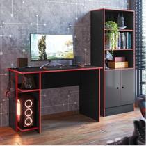 Conjunto para Quarto Mesa e Armário Gamer