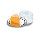 Conjunto para queijo 2 pcs c/ bandeja em inox e tampa em acrilico - brinox Conjunto para queijo 2 pcs c/ bandeja em inox e tampa em acrilico - brinox