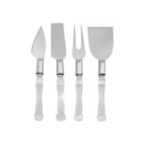Conjunto Para Queijo Cabo Acrilico 4 Pcs - Ad Conjunto Para Queijo Cabo Acrilico 4 Pcs - Ad