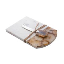 Conjunto para Queijo com Tábua de Pedra e Faca de Aço Inox Ágata Wolff