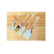 Conjunto para Queijo Wellmix em Inox Com Cabo Acrílico - 4 Unidades Conjunto para Queijo Wellmix em Inox Com Cabo Acrílico - 4 Unidades