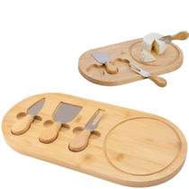 Conjunto Para Queijos Tábua Madeira Com 3 Facas Prático Presente Em Estoque Conjunto Para Queijos Tábua Madeira Com 3 Facas Prático Presente Em Estoque