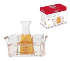 Conjunto para refresco leblon rose 6 peças 1 jarra 4 copos - Haüskraft Conjunto para refresco leblon rose 6 peças 1 jarra 4 copos - Haüskraft