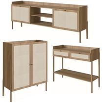 Conjunto Para Sala 3 Peças Palhinha 27929x27930x27936 Linha Oslo Hanover Artesano Conjunto Para Sala 3 Peças Palhinha 27929x27930x27936 Linha Oslo Hanover Artesano