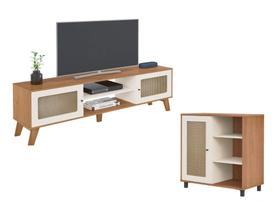 Conjunto Para Sala Com Rack E Buffet Charlotte Artely Conjunto Para Sala Com Rack E Buffet Charlotte Artely