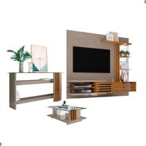 Conjunto para Sala de Estar Completo Wayne Fendi Naturale - CasaH