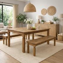 Conjunto para Sala de Jantar com 2 Bancos Corona Marrom Conjunto para Sala de Jantar com 2 Bancos Corona Marrom