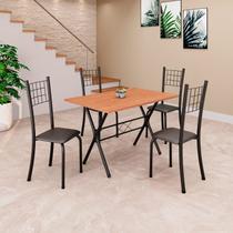Conjunto para Sala de Jantar com 4 Cadeiras Dany Preto