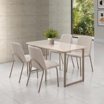 Conjunto para Sala de Jantar com 4 Cadeiras Dora