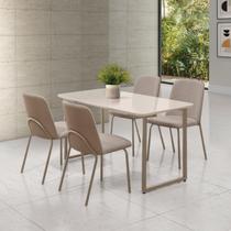 Conjunto para Sala de Jantar com 4 Cadeiras Dora