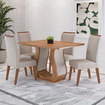 Conjunto para Sala de Jantar com 4 Cadeiras Pinole