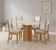Conjunto para Sala de Jantar com 4 Cadeiras Talita