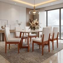 Conjunto para Sala de Jantar com 6 Cadeiras Dakota