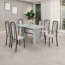 Conjunto para Sala de Jantar com 6 Cadeiras Lara Conjunto para Sala de Jantar com 6 Cadeiras Lara