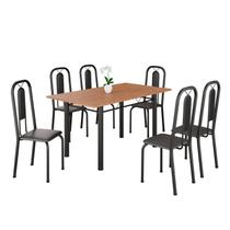 Conjunto para Sala de Jantar com 6 Cadeiras Lívia Preto Conjunto para Sala de Jantar com 6 Cadeiras Lívia Preto