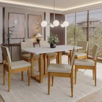 Conjunto para Sala de Jantar Filadélfia Tampo Oval 170cm com 6 Cadeiras Madeira Maciça Miami Conjunto para Sala de Jantar Filadélfia Tampo Oval 170cm com 6 Cadeiras Madeira Maciça Miami