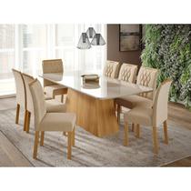 Conjunto para Sala de Jantar Mesa 210cm 8 Cadeiras Juliana