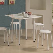Conjunto para Sala de Jantar Nádia 72x72 cm Branco Conjunto para Sala de Jantar Nádia 72x72 cm Branco