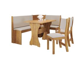 Conjunto para Sala Jantar Big com Bancos e 2 Cadeiras para apartamento