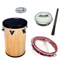 Conjunto para samba e pagode rebolo pandeiro tamborim e ganza