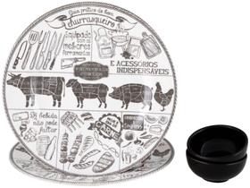 Conjunto para Servir Alleanza Churrasco 4 Peças Conjunto para Servir Alleanza Churrasco 4 Peças