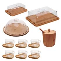 Conjunto Para Servir Café Lanche16 Peças WoodArt.